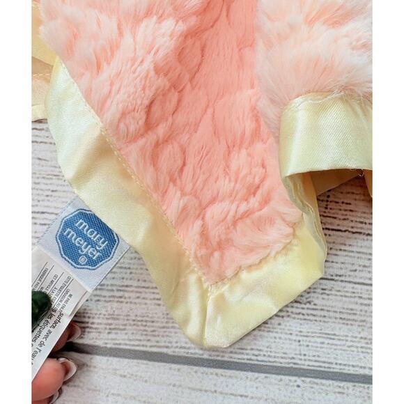 Mary Meyer Pink Pig Lovey Security Blanket Putty Baby Plush Nursery Satin - Picture 3 of 5